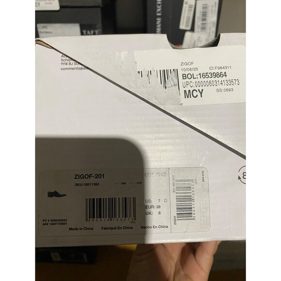 ALDO Mens Zigof Leather Round Toe Buckle Monk Strap Shoes Black Size 7D NIB - Picture 5 of 5